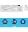 Kit Teclado ABNT2 e Mouse Sem Fio Branco K-06 Wireless USB Ultra Slim - Strong Tech