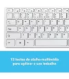 Kit Teclado ABNT2 e Mouse Sem Fio Branco K-06 Wireless USB Ultra Slim - Strong Tech