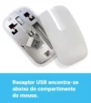 Kit Teclado ABNT2 e Mouse Sem Fio Branco K-06 Wireless USB Ultra Slim - Strong Tech