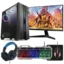 PC Gamer Completo Intel Core i5-10400F 32GB DDR4 SSD 1TB Radeon RX 580 8GB Fonte 600W Monitor 21,5" Kit Gamer 4 em 1 Windows 10 Pro Strong Tech