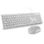 Kit Teclado e Mouse Óptico Com Fio Branco Usb Abnt2 Plug Play Strong Tech