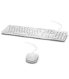 Kit Teclado e Mouse Óptico Com Fio Branco Usb Abnt2 Plug Play Strong Tech