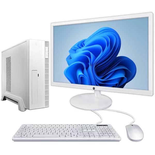 Computador Slim Completo Intel Core i5 8GB SSD 120GB Monitor 23" Teclado e Mouse Branco Strong Tech